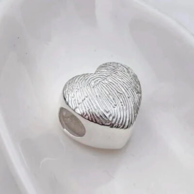 G. Seller memorial product: KS05 - Textured Heart Charm Bead photo