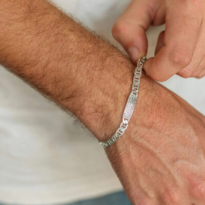 G. Seller memorial product: KS18 - Fingerprint Bar Bracelet photo
