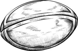Rugby ball graphic