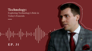 A thumbnail photo from the G. Seller Lifting The Lid Podcast Episode: Exploring Technology's Role in Today's Funerals